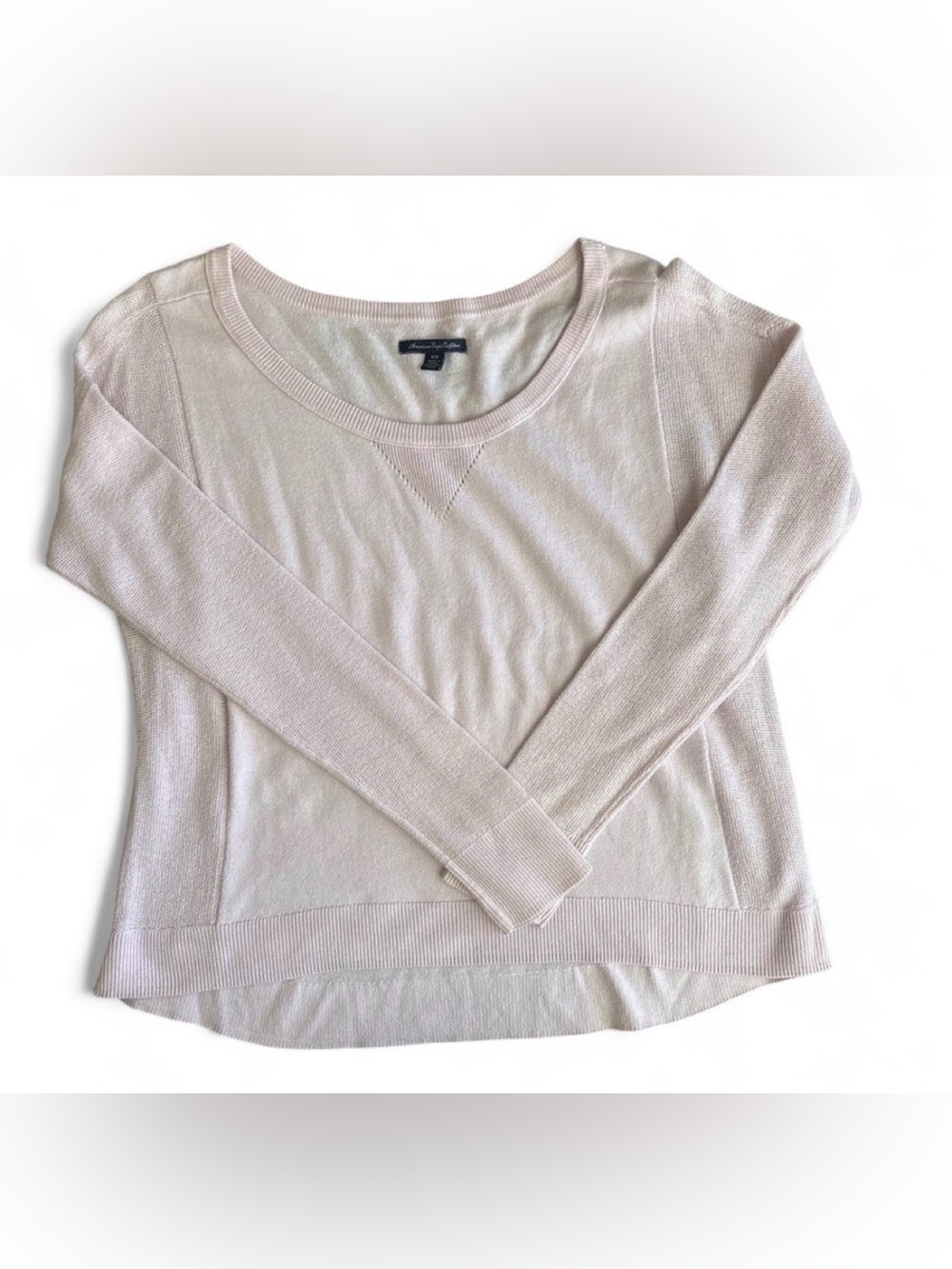 American Eagle Outfitters Light Pink Scoop Neck Sweater